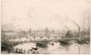 A Bird's Eye View Of Westminster Bridge And The City