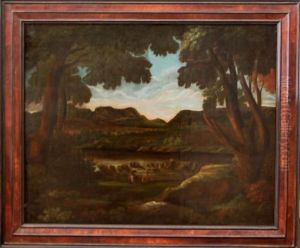 Landschap Met Vissers by Jan Wijnants