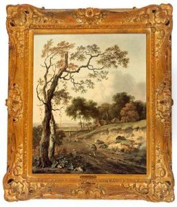 Paesaggio Con Dune Ed Alberi Ad Alto Fusto by Jan Wijnants