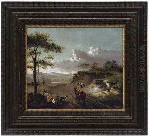 A Horseman Passing A Piper On A Track