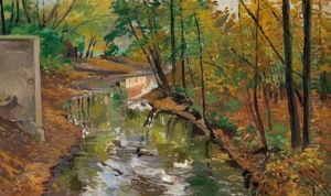 In An Autumn Forest by Michael Gorstkin Wywiorski