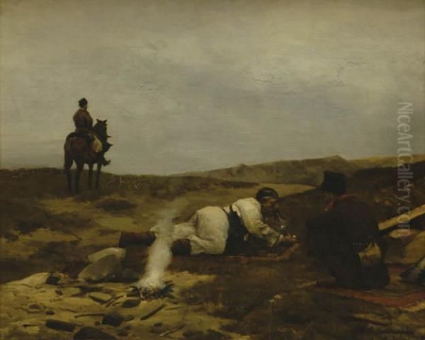 Przy Ognisku, 1886 R. - view 1