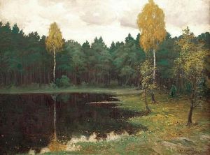 Staw W Lesie by Michael Gorstkin Wywiorski