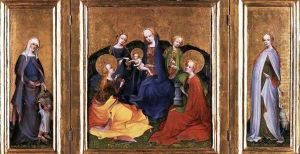 Triptych Madonna and Child with Saints by German Unknown Masters