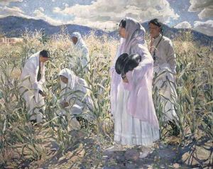 Indian corn, Taos by Walter Ufer