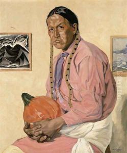 Portrait of a Man with a Pumpkin, c.1914-29 by Walter Ufer