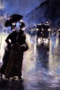 Lights at Night, 1889 by Lesser Ury