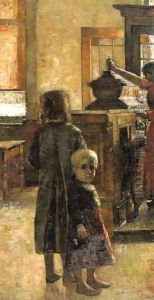 Children in an inn by Lesser Ury