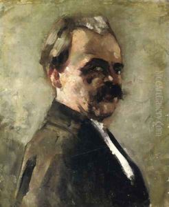 Self Portrait with Spread Fingers