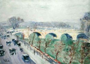 The Pont Royal in Paris, 1928 by Lesser Ury