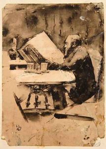 Man in Cafe, 1882 by Lesser Ury