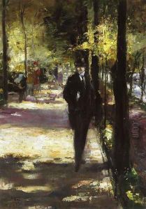 Stroller in Tiergarten by Lesser Ury