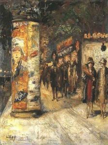 Berliner Strassenszene by Lesser Ury