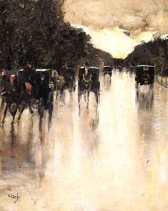 Berliner Strassenszene 2 by Lesser Ury