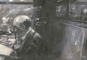 Cafeszene by Lesser Ury