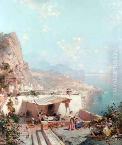 Amalfi, Golfe de Salerne by Franz Richard Unterberger