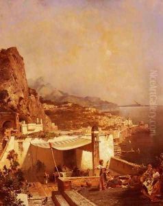 Amali-Golfe De Salerne (Amali-Gulf of Salerno) by Franz Richard Unterberger
