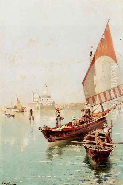 Sailboat In A Venetian Lagoon - view 1