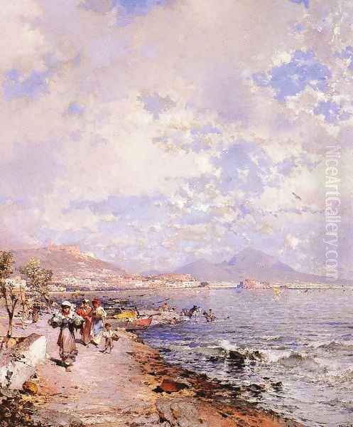 The Bay of Naples by Franz Richard Unterberger