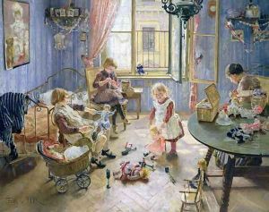 The Nursery, 1889 by Fritz von Uhde