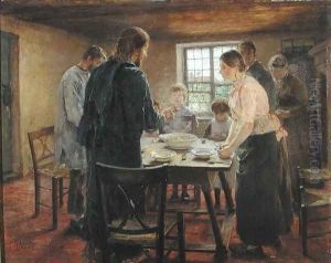 Christ with the Peasants, c.1887-88 by Fritz von Uhde