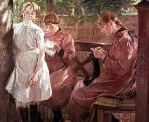 The Daughters of the Artist, 1896 by Fritz von Uhde