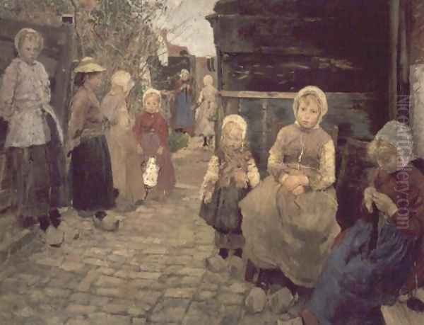 Fishermans children in Zandroot, 1882 - view 1