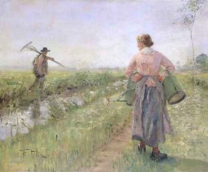 In the Morning, 1889 by Fritz von Uhde
