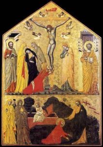 Crucifixion with Saints and Noli Me Tangere (around 1350) by Italian Unknown Masters