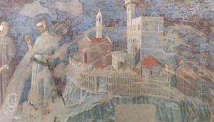 Castle on a Hill 1300-25 by Italian Unknown Masters