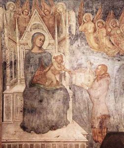 The Virgin and Donor c. 1370 by Italian Unknown Masters