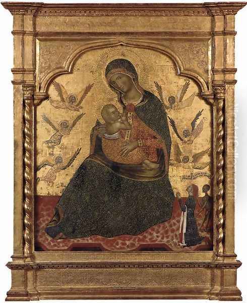 The Virgin of Humility with Angels and Donor c. 1360 - view 1