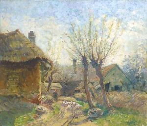 A country farm by Ignac Ujvary