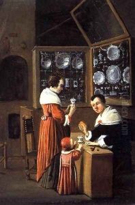 Interior of a Dutch Shop Selling Gold and Silver by Dutch Unknown Masters