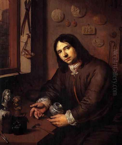 Portrait of a Silversmith in His Workshop (detail) - view 1