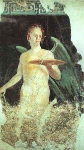 Winged Spirit (from the villa of Publius Fannius Sinistor at Pompeii) by Roman Unknown Master