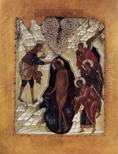 The Baptism of Christ (early 16th century) by Russian Unknown Masters