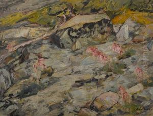 Iwaba No Komakusa (dicentra In A Rocky Area) by Hiroshi Yoshida