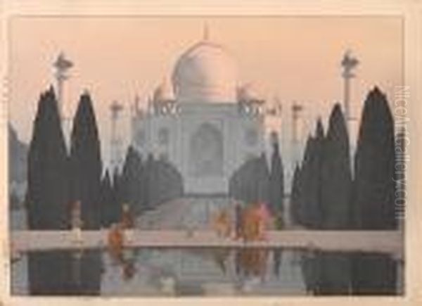 Morning Mist In Taj Mahal No. 5, Night In Taj Mahal No. 6
Taji Maharu No Asagiri Daigo by Hiroshi Yoshida