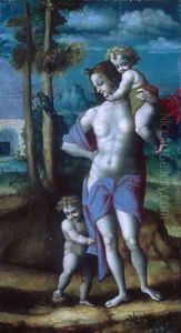 Eve with Cain and Abel fragment 1520s
