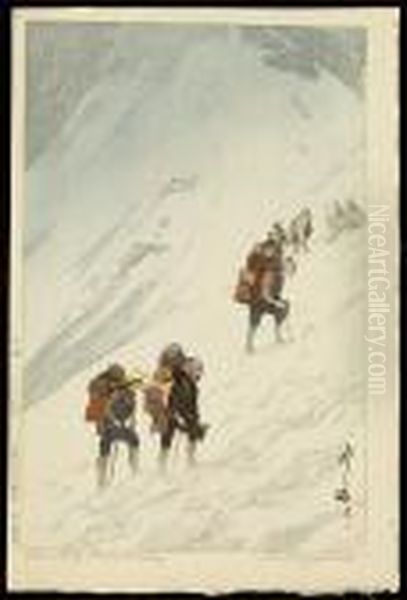 Climbing Snow Valley, Kurobe River - view 1