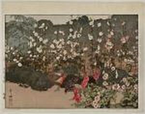 Hollyhock by Hiroshi Yoshida