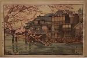 "river Scene By Village" "river Scene By Village"