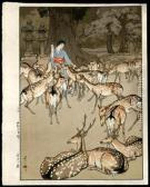 Deer In Kasuga - view 1