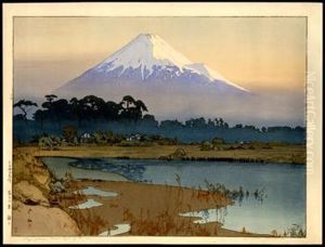 Fujiyama First Light Of Dawn by Hiroshi Yoshida