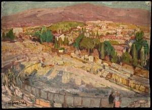 A Coliseum In Athens by Hiroshi Yoshida