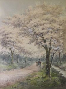 Figures And Cherry Blossom