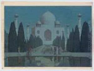Taji Maharu No Yoru Dai Roku/night In Taj Mahal No 6 by Hiroshi Yoshida