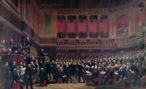 Louis Adolphe Thiers 1797-1877 Acclaimed by the Deputies During a Meeting, 16th June 1877, c.1878 by Benjamin Ulmann