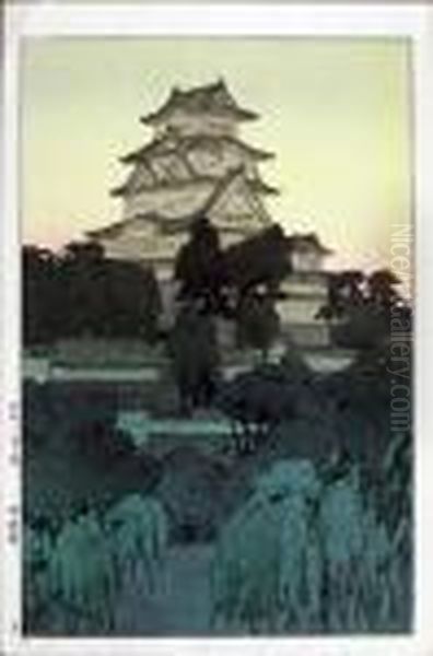 Himeji Castle In The Evening - view 1